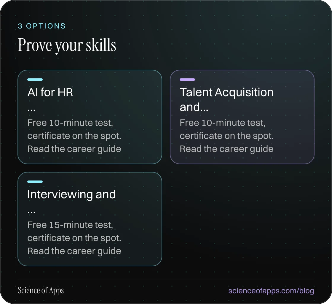 Prove your skills: AI for HR …; Talent Acquisition and…; Interviewing and ….