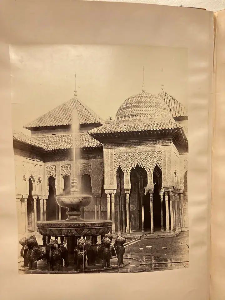 The Court of the Lions photographed by Charles Clifford, 1862.