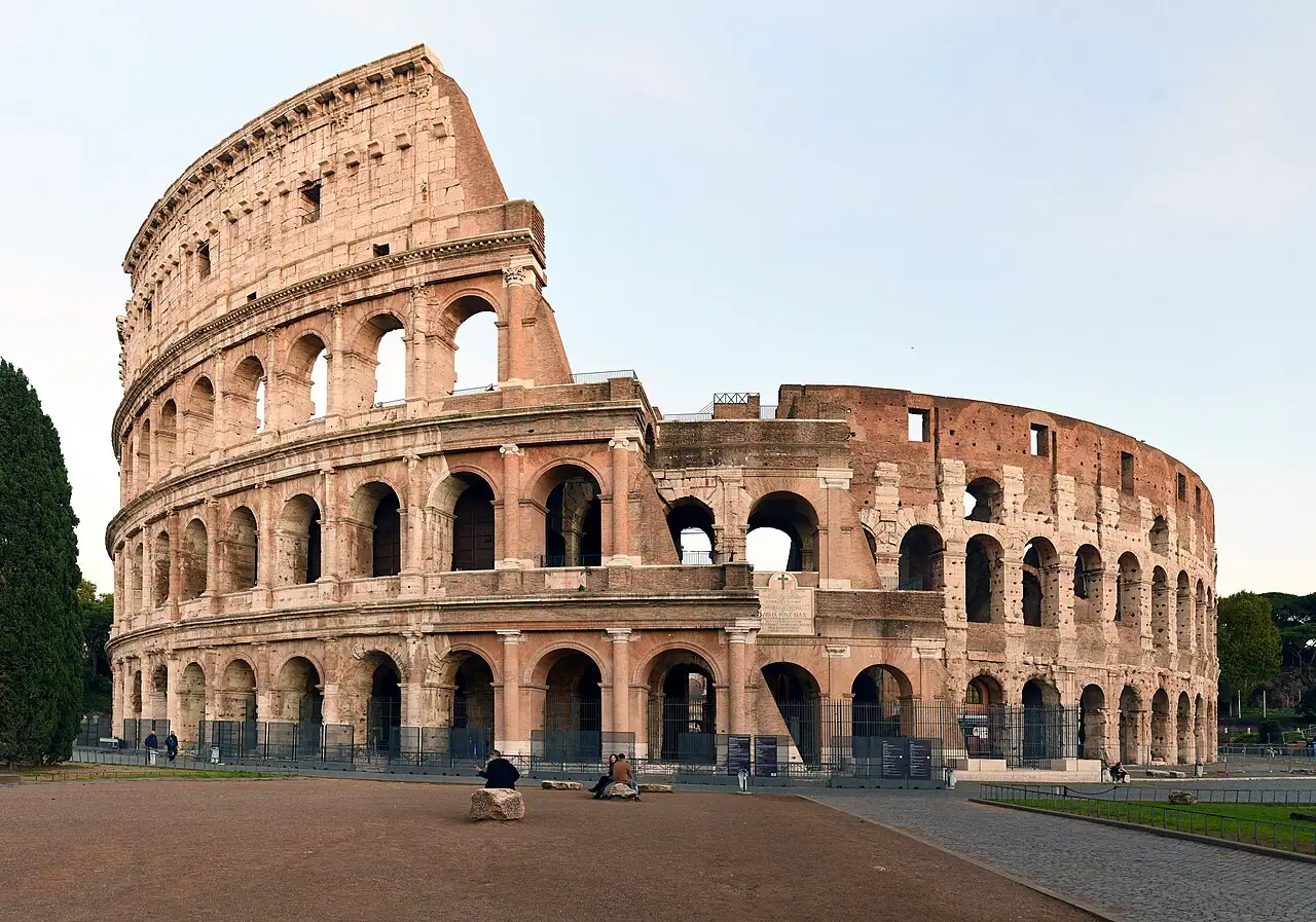 The Colosseum's intact northern side.