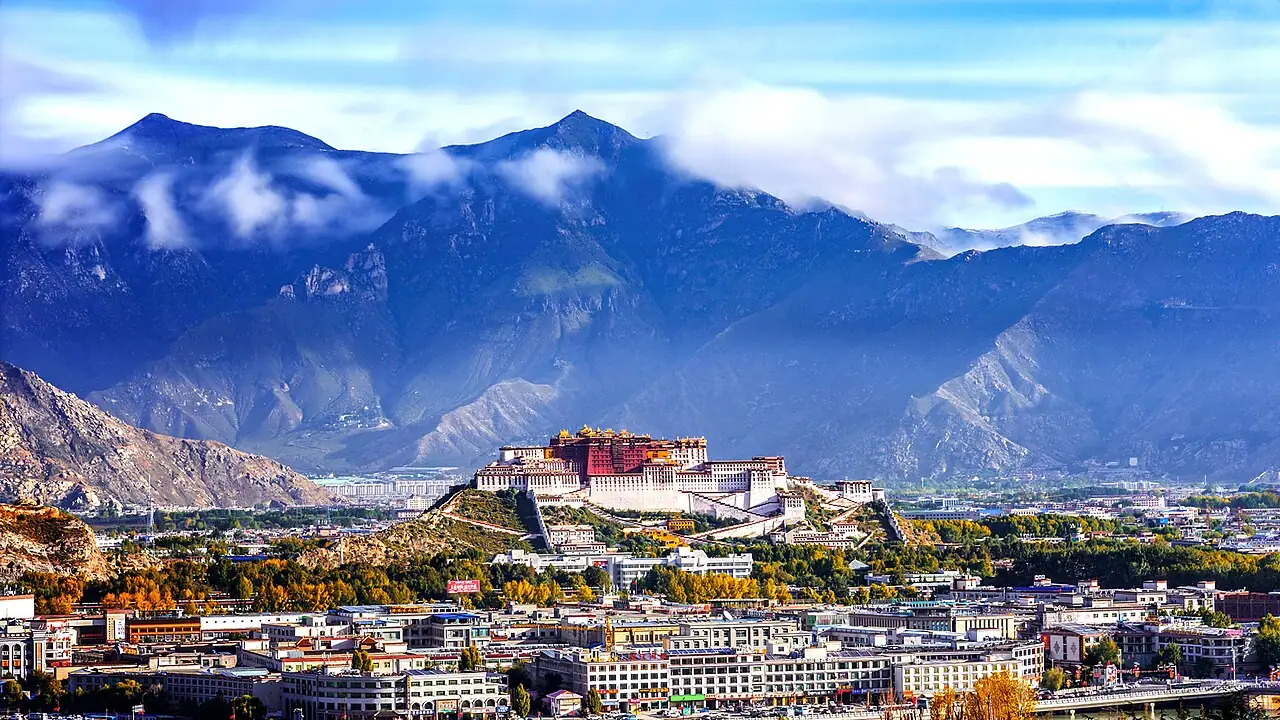 The Potala Palace above Lhasa, 2020.