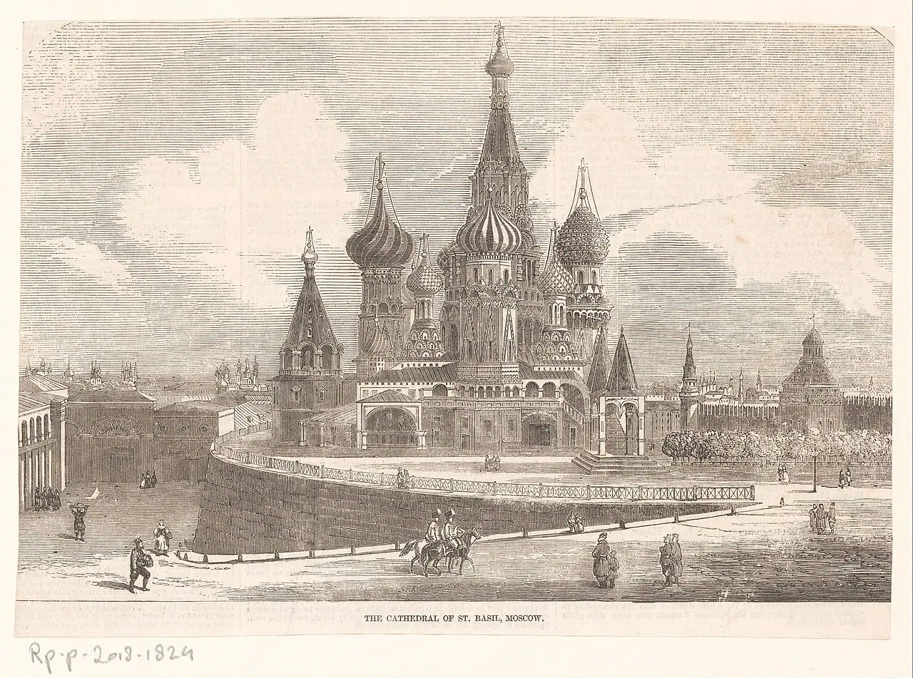 The cathedral in a printed view of 1856 from the Rijksmuseum collection.